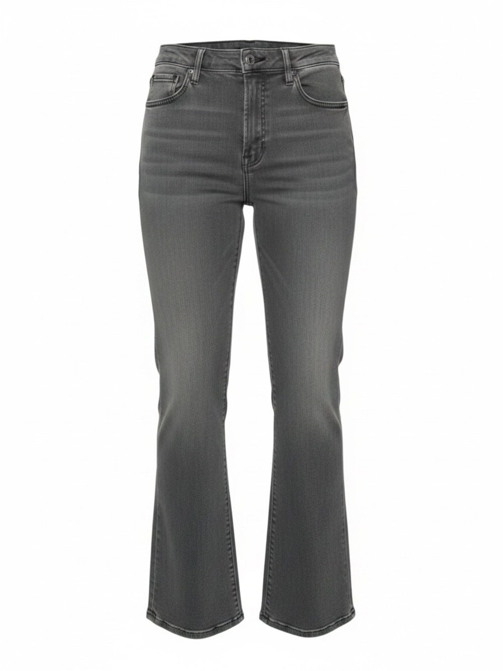 Mother The Tripper Lightening Up Lanterns Ankle Black Wash Jeans Size 30 Butto